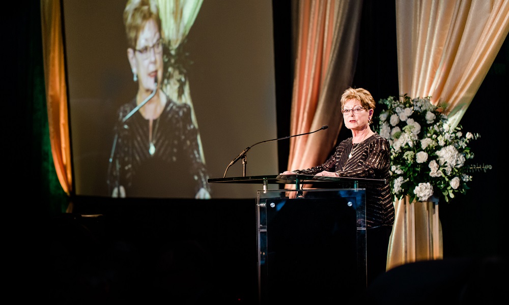 Photo: Carol Goodman, Master of Ceremonies & NDSU Foundation Trustee | Evening of Distinction 2018